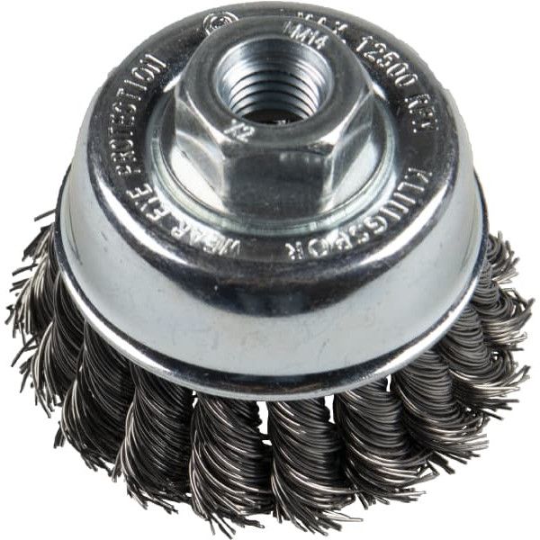 BROSSE COUPE BT600Z D.65MM FIL TORSADE INOX 0,50 FILETAGE M14