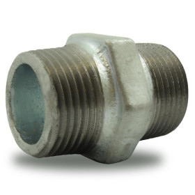 Mamelon Male/Male en fonte malleable galvanisé
