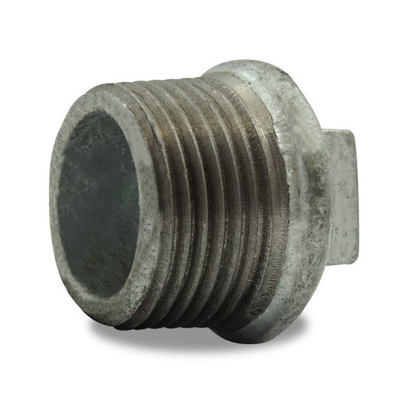 Bouchon male avec butée en fonte malleable galvanisé