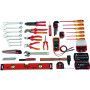 Composition électricien 122 outils dans une caisse textile 39L