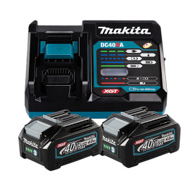 Pack 2 batteries XGT 40V Max 4 Ah et chargeur rapide DC40RA