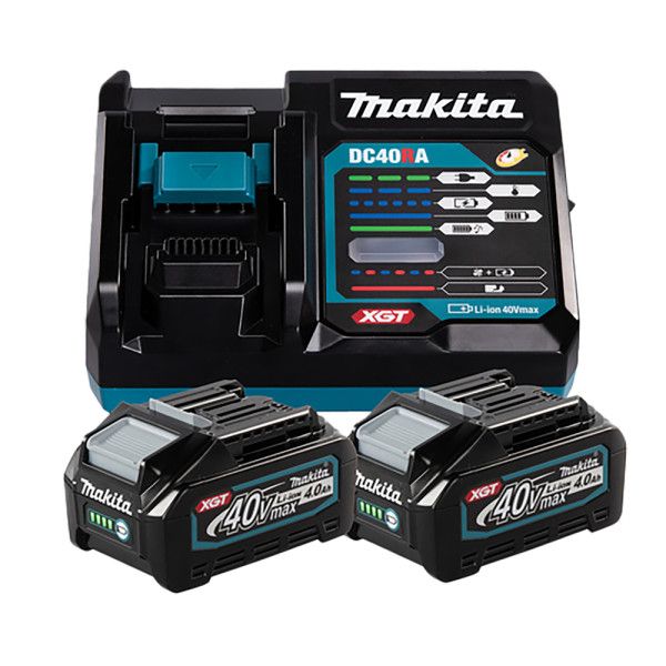 Pack 2 batteries XGT 40V Max 4 Ah et chargeur rapide DC40RA