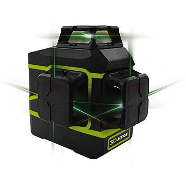 Niveau laser 3 lignes METRICA 3D ACTION GREEN