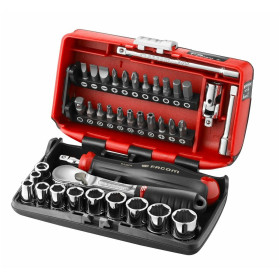Coffret compact cliquet douilles 1/4" boîte NANO - FACOM RL.NANO1GRPPB
