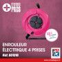 ENROULEUR 25M H07RNF 3G2.5 - 4 SOCLES - OCTOBRE ROSE