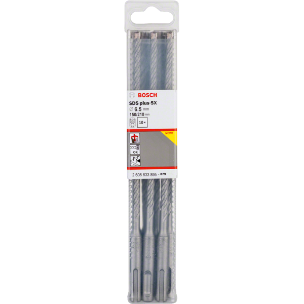 BOITE DE 10 FORETS BETON SDS PLUS-5X PRO 6.5X150X210