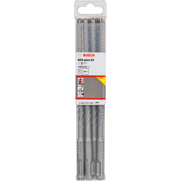 BOITE DE 10 FORETS BETON SDS PLUS-5X PRO 8X150X210