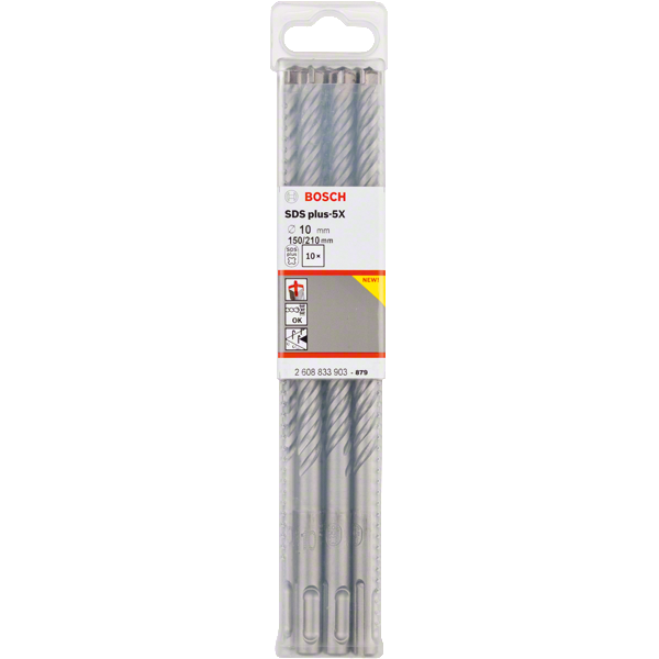 BOITE DE 10 FORETS BETON SDS PLUS-5X PRO 10X150X210