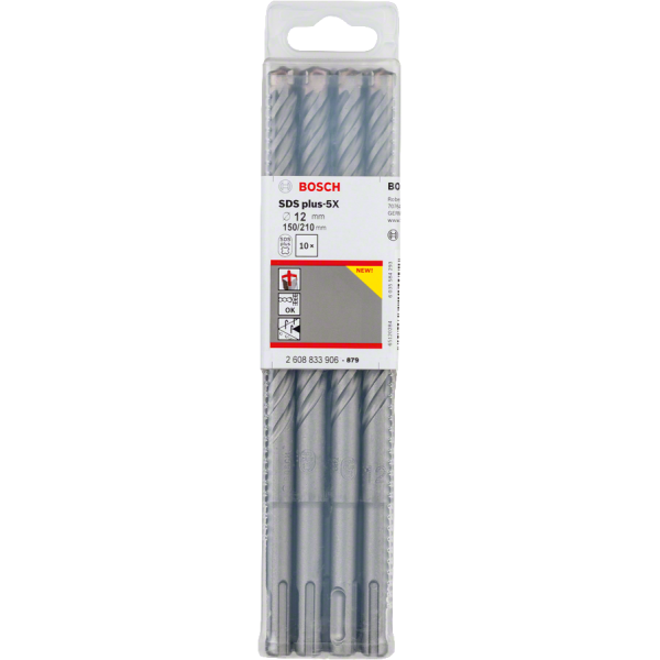 BOITE DE 10 FORETS BETON SDS PLUS-5X PRO 12X150X210
