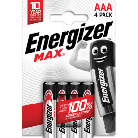 4 PILES AAA LR03 1.5V ALCALINE MAX ENERGIZER