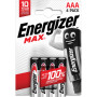 4 PILES AAA LR03 1.5V ALCALINE MAX ENERGIZER