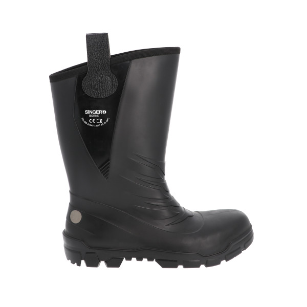Botte de sécurité fourrée tige en PVC/nitrile fourrure polyester Borne