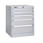 CAISSON SOUS ETABLI UNIWORKS L.565 X P.580 X H.700 MM - 5 TIROIRS