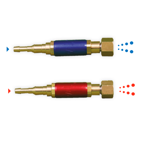 Paire de raccords OXY/AD STOP FEU sortie chalumeau
