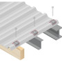 Cavalier bac acier - sommet de nervure type E1 RAL 7016