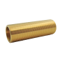 Tube fileté passe paroi en laiton longueur 100 mm