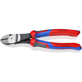 Pince coupante de côté à forte démultiplication 200 mm KNIPEX