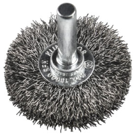 BROSSE CIRCULAIRE BRS600W D.40MM EP.9MM TIGE 6MM FIL ONDULE ACIER 0,20