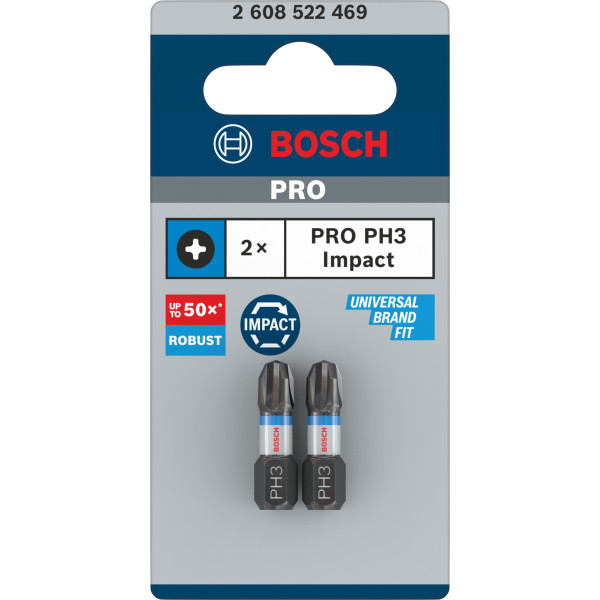 2 embouts IMPACT PH3 25mm