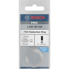 Bague de réduction pour lames de scie circulaire 30 x 20 x 1,5 mm, Epaisseur du corps de la lame de 1,7 mm à maxi. 2,2 mm