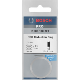 Bague de réduction pour lames de scie circulaire 30 x 25 x 1,5 mm, Epaisseur du corps de la lame de 1,7 mm à maxi. 2,2 mm
