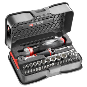 Coffret de douilles et embouts 1/4 Facom R.161-6ATCL3PB