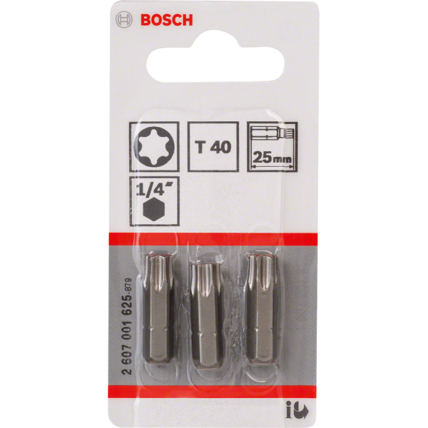 3 EMBOUTS DE VISSAGE QUALITE EXTRA-DURE T40 EMMANCHEMENT HEXAGONAL 25MM