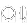 Cache vis tete bombée Polyethylene blanc pour vis D.4.8MM