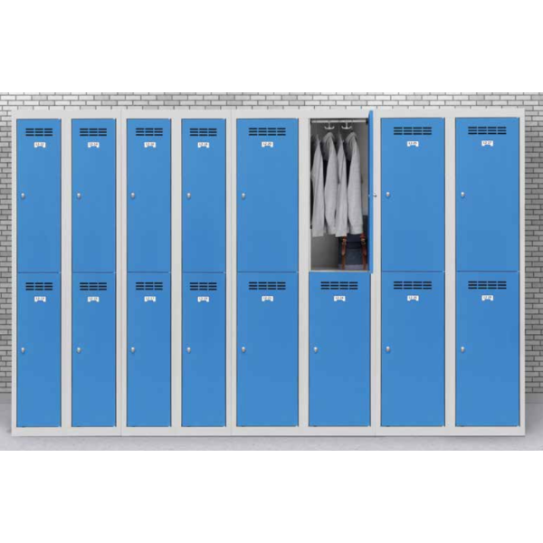 Casiers CARAY Ligne 250 GRIS (RAL 7035) /BLEU CLAIR (RAL 5012)
