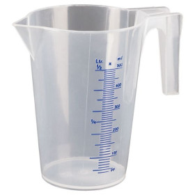 BROC VERSEUR-PP-1 LITRE , TRANSPARENT-MESURE ML/L-US GAL/UK GAL