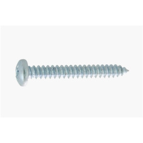 Vis tôle tête cylindrique Pozidriv en acier zingué blanc - DIN 7981