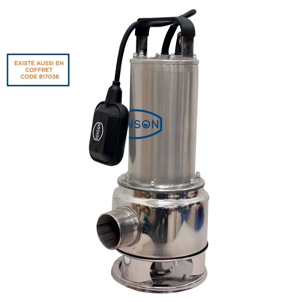 Pompe de relevage 230V 1,6KW INOX EAUX CHARGEES