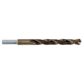 Foret métal TC HSS-E5 (cobalt 5%) -Revêtu GOLD -DIN338 -h8 -3xd -Pointe en croix -Queue réduite
