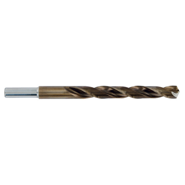Foret métal TC HSS-E5 (cobalt 5%) -Revêtu GOLD -DIN338 -h8 -3xd -Pointe en croix -Queue réduite