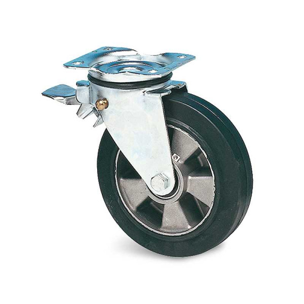 ROUE D200X50 MAXI ROLL PIV AVEC FREIN