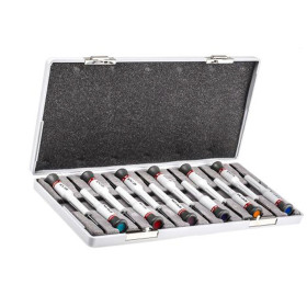 Coffret de tournevis MICRO-TECH®, pour vis à fente, Phillips®, 6 pans et TORX®, 12 pièces FACOM MT.RS2