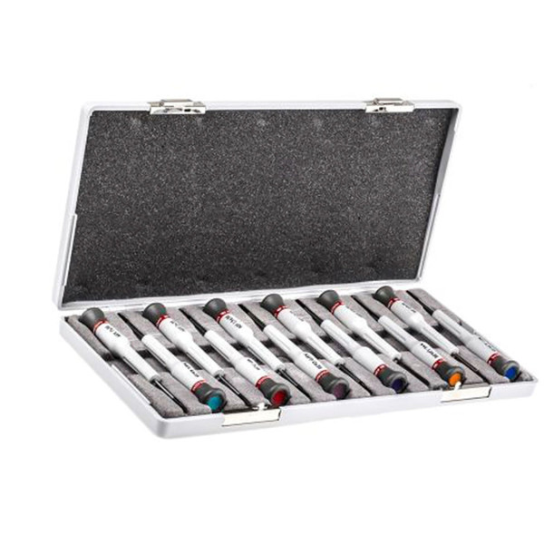 Coffret de tournevis MICRO-TECH®, pour vis à fente, Phillips®, 6 pans et TORX®, 12 pièces FACOM MT.RS2