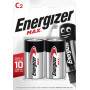 2 PILES LR14 1.5V ALCALINE ENERGIZER MAX