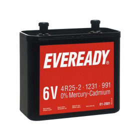 PILE 825 6V SALINE PLASTIQUE EVEREADY TYPE 4R25-2