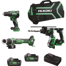 Pack 3 machines 18V : perceuse, perforateur et meuleuse HIKOKI