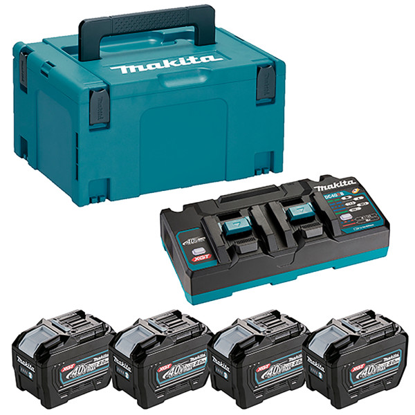 Pack Énergie 40VMax XGT 4 batteries 8 Ah + 1 chargeur double en MAKPAC