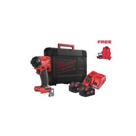 Visseuse à choc FID3 18V 226Nm FUEL 2x5.0Ah avec coffret HD BOX - Projecteur Led et doudoune offert