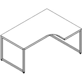 PLAN COMPACT DROITE-SIMPLO 160X120X73CM-PIET. BLANC-PLAT. CHENE CLAIR