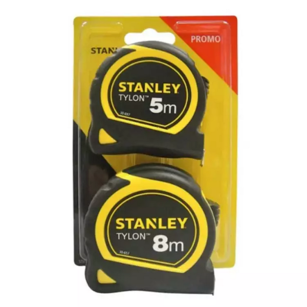 Mesure à ruban Stanley bimatière Tylon 5mx19mm et 8mx25mm