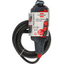 Cordon prolongateur avec bloc mobile 4 prises avec clapets 10m