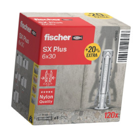 Boite de 120 chevilles FICHER SX PLUS 6X30 - 20% offert
