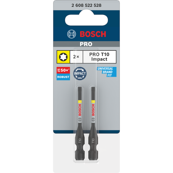 2 embouts de vissage PRO IMPACT TORX 55 MM