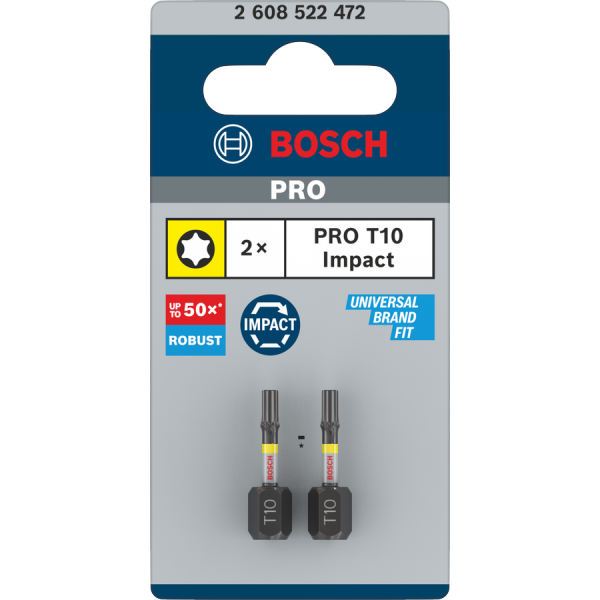 2 embouts de vissage PRO Impact Torx 25 mm