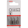 3 embouts de vissage qualité extra-dure HEX 6 pans - 25 mm