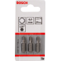 3 embouts de vissage qualité extra-dure HEX 6 pans - 25 mm